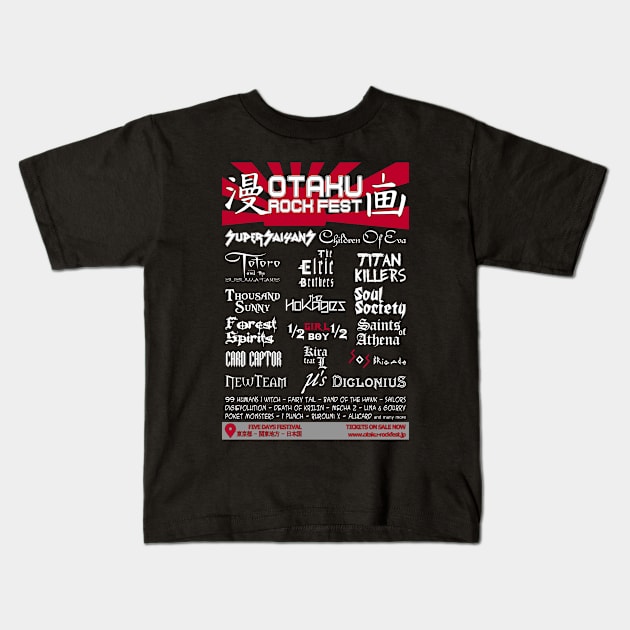 Otaku Rock Fest Kids T-Shirt by EagleFlyFree